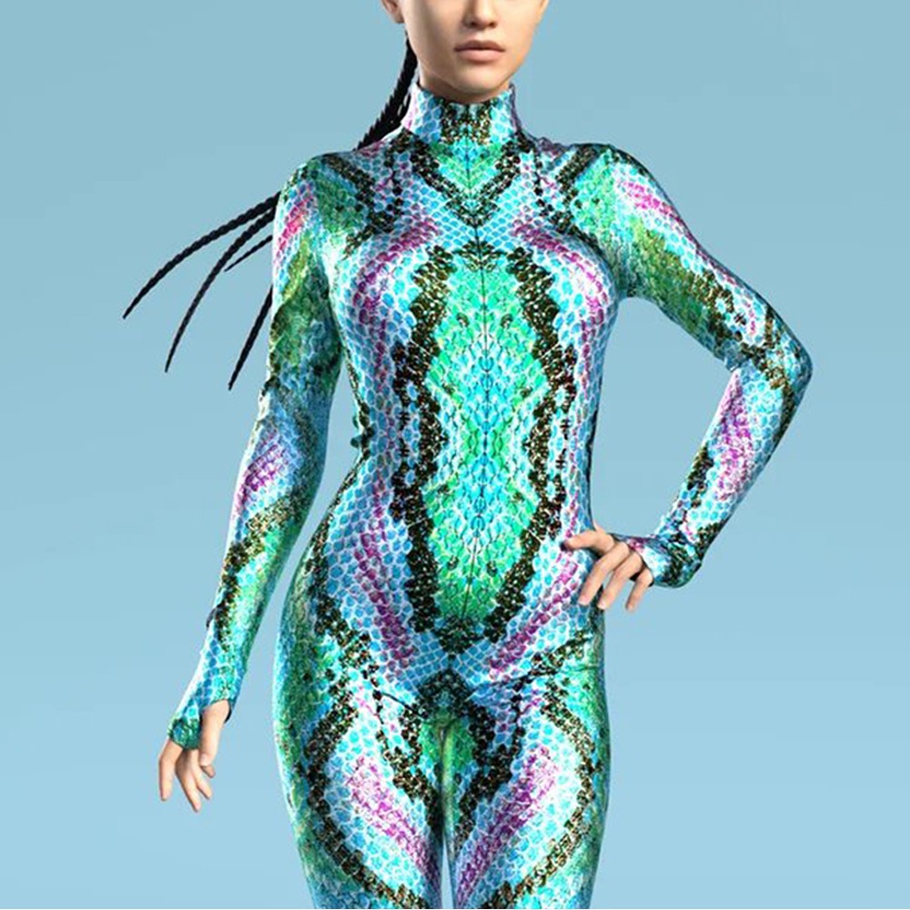 Dragon Snake Costume Performance Festival Bodysuit for Women Perfect Halloween Gift Ideas 