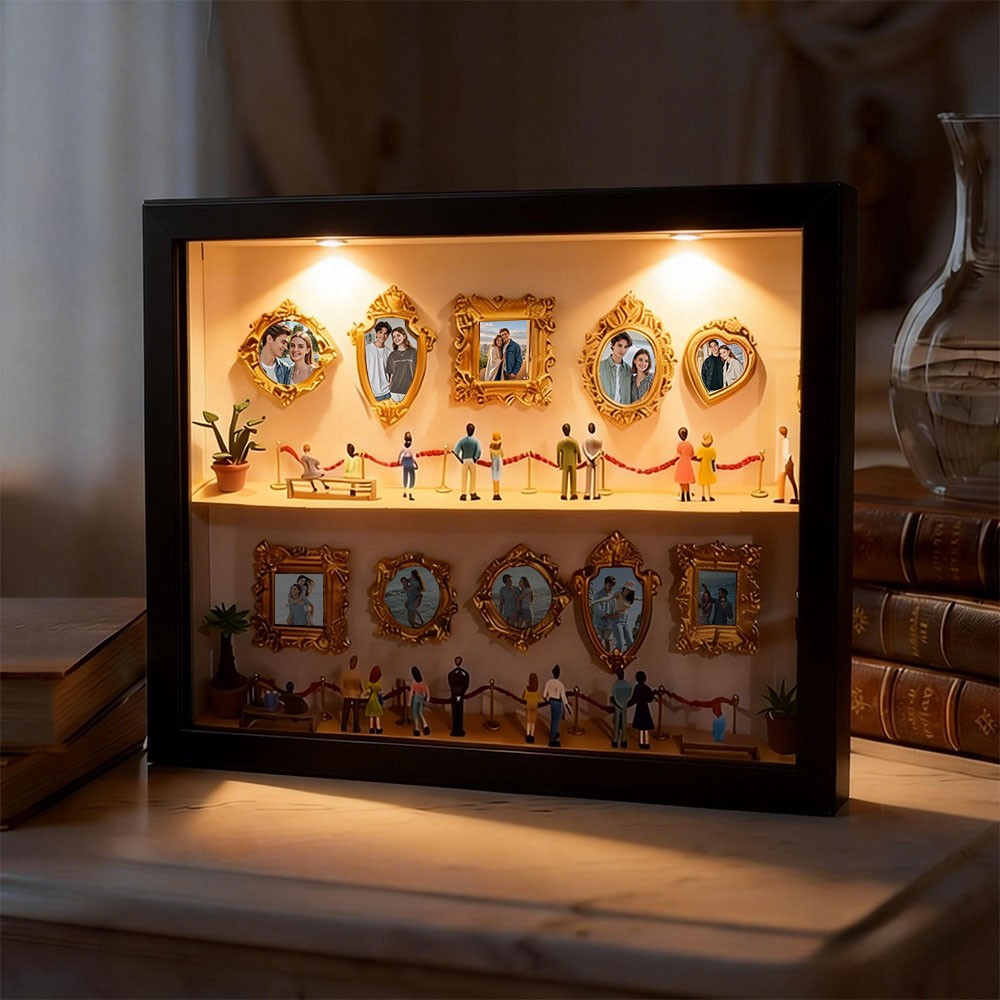 Personalized Museum of Us Box Custom Photo Romantic LED Memory Display Valentine’s Day Anniversary Gifts