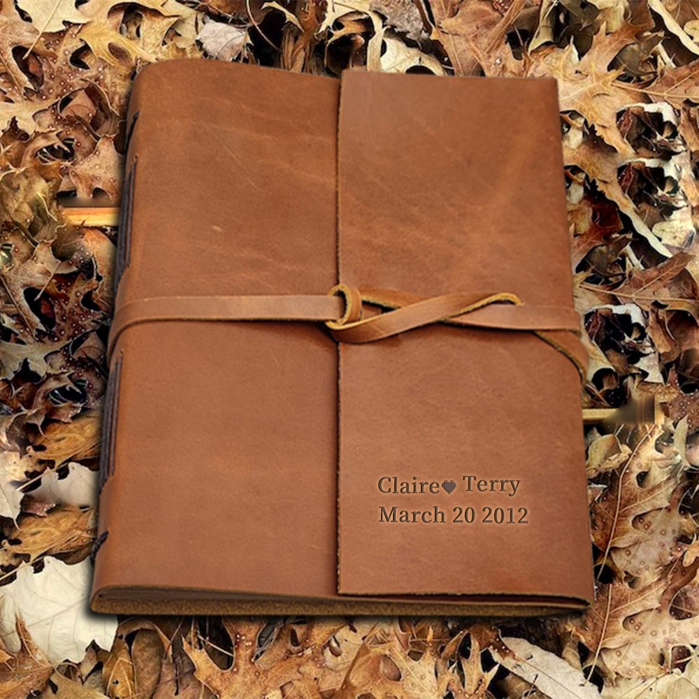 Our Adventure Book Personalized Leather Photo Album For Christmas Valentine's Day Anniversary Gift Ideas
