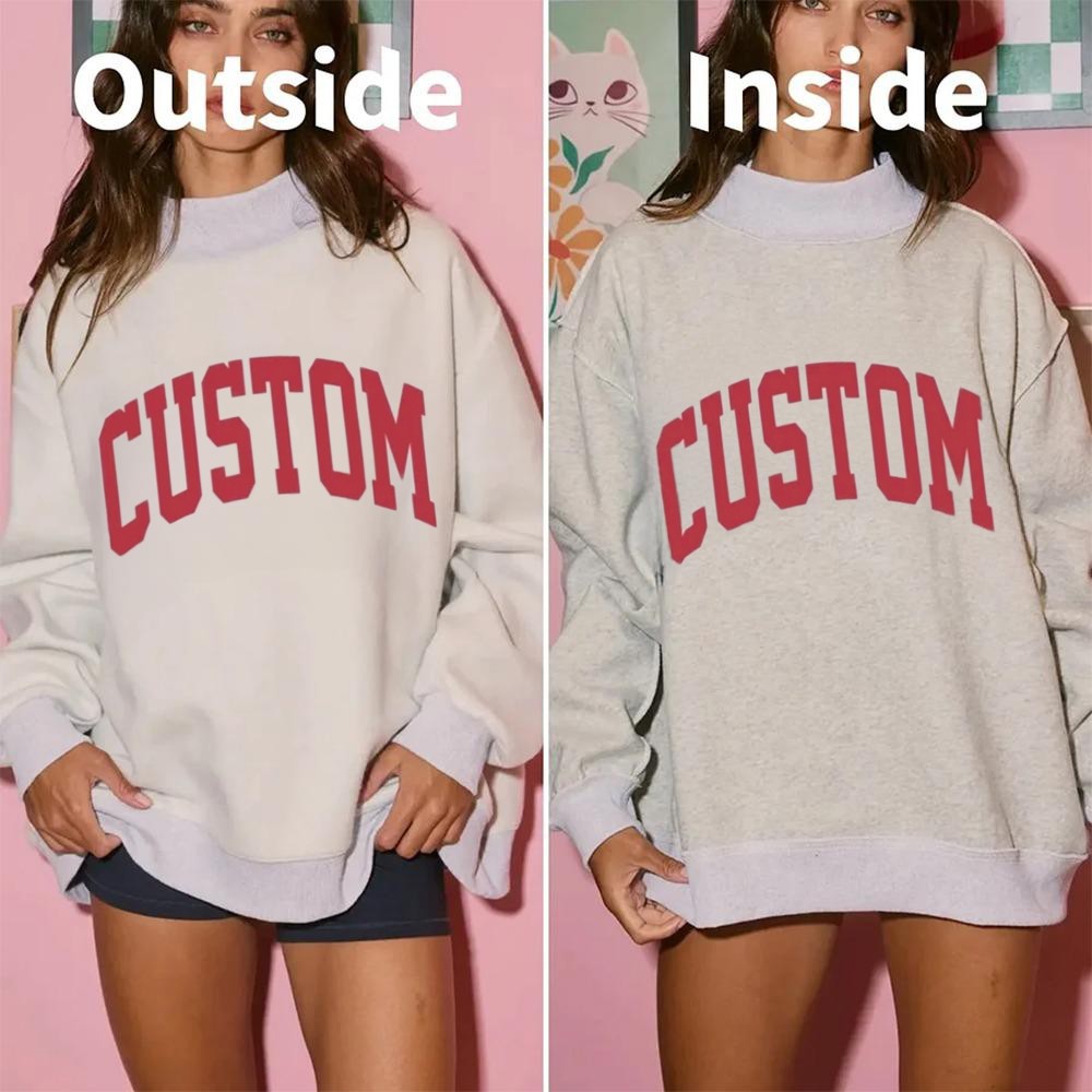 Personalized College Team Reversible Mockneck Sweatshirt with Double Sided Collar Unique Gift for Game Day