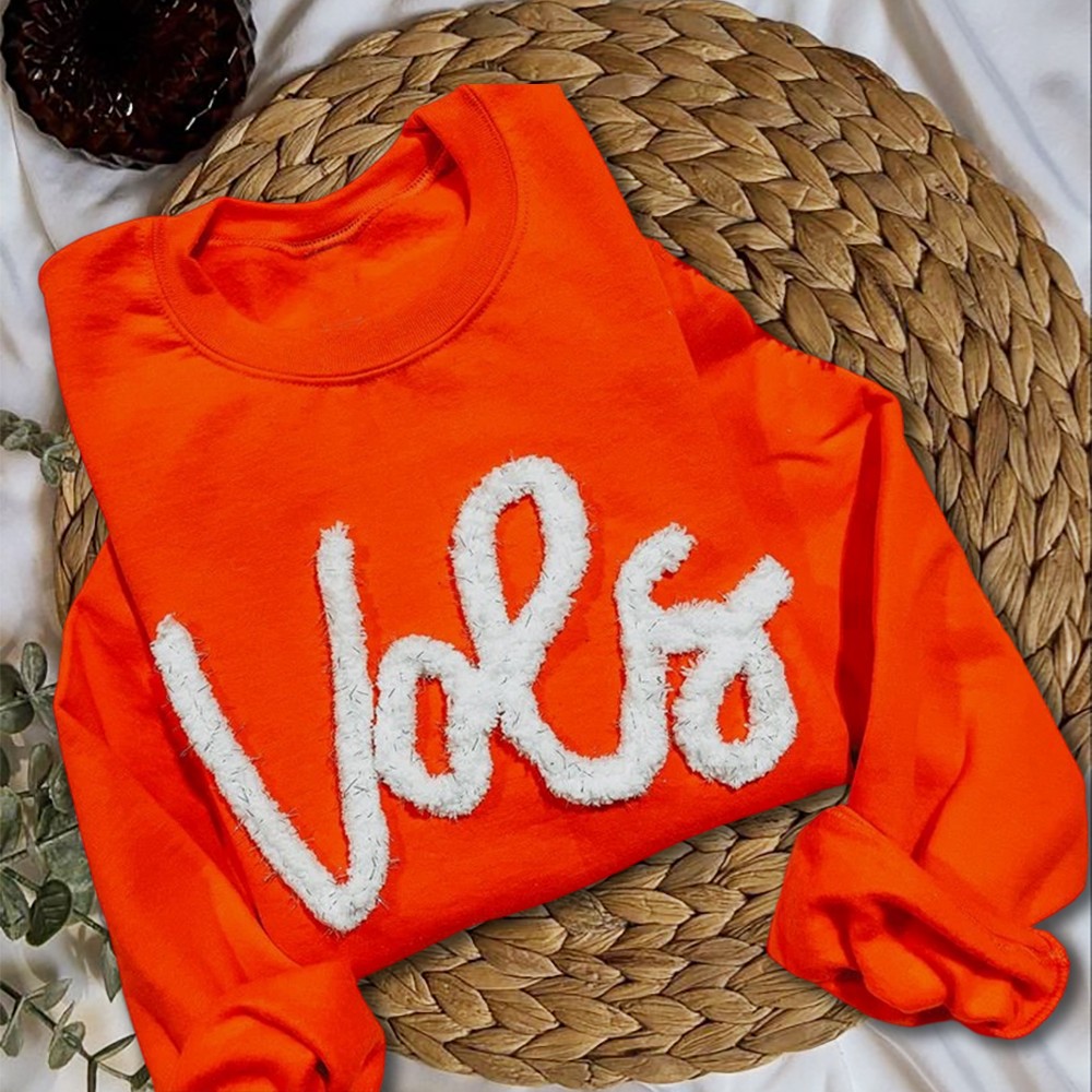 Personalized Chenille Embroidered Team Sport Sweatshirt with Game Day Fuzzy Letter Unique Gift for Game Day
