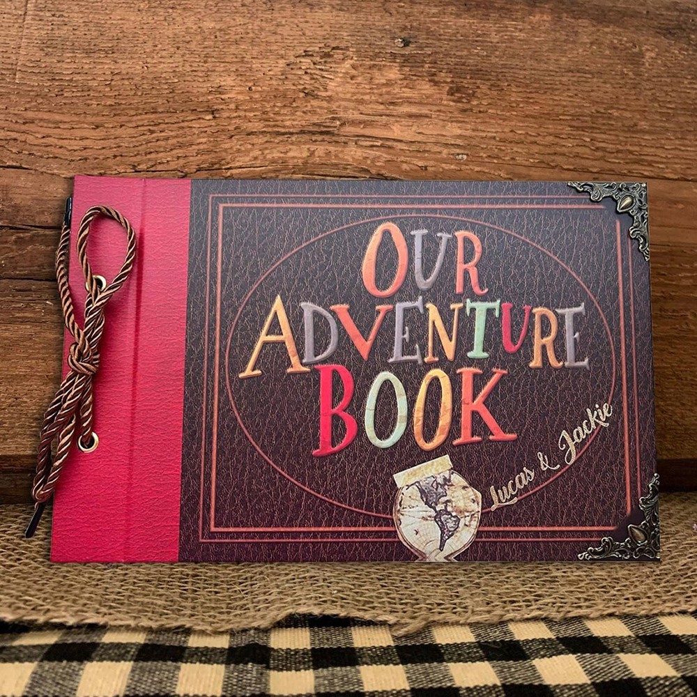 Our Adventure Book Personalized Wood Photo Album For Christmas Valentine's Day Anniversary Gift Ideas