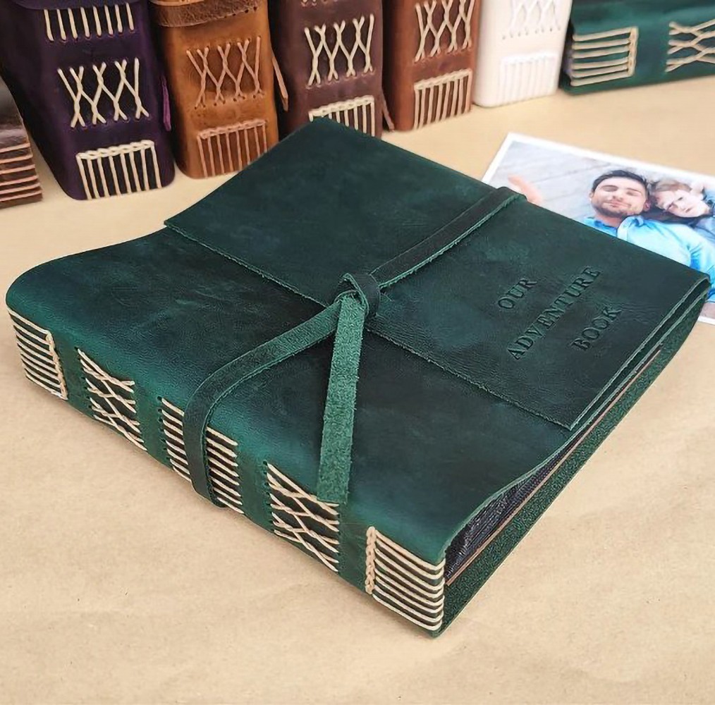 Personalized Genuine Leather Photo Album For Valentine's Day Anniversary Wedding Gift Ideas