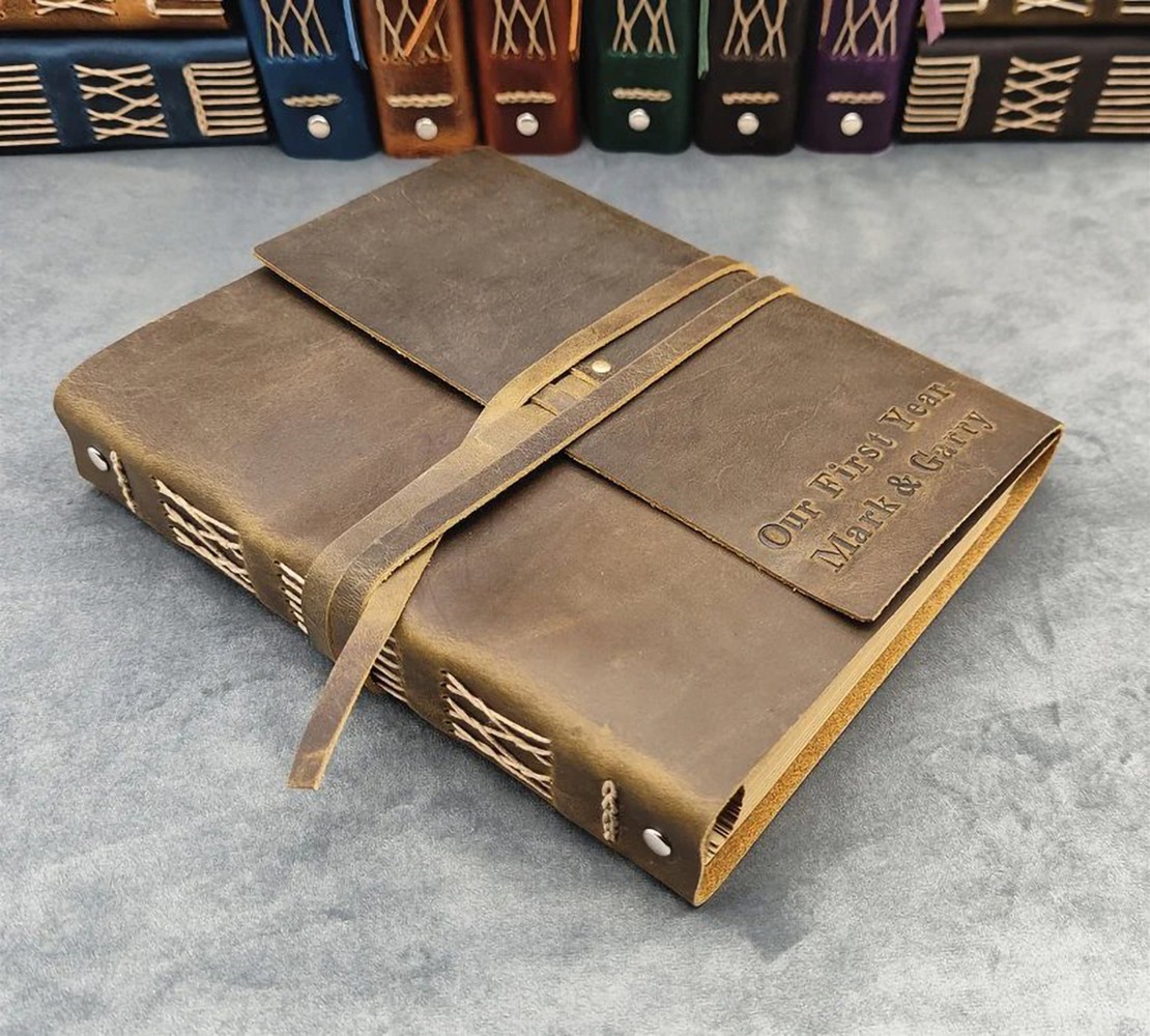 Our Adventure Book Personalized Leather Travel Photo Album For Christmas Valentine's Day Anniversary Gift Ideas