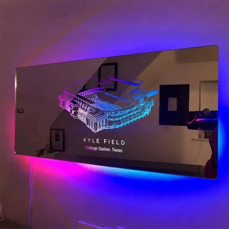 Kyle Field Stadium Mirror Light Unique Game Day and Christmas Gift for Sports Lovers