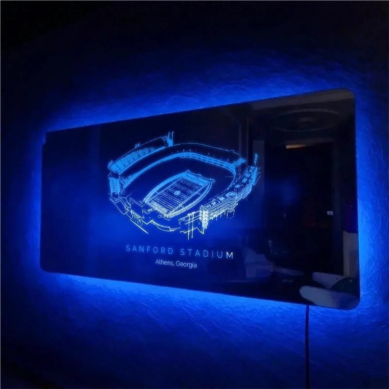 Sanford Stadium Mirror Light Unique Game Day and Christmas Gift for Sports Lovers