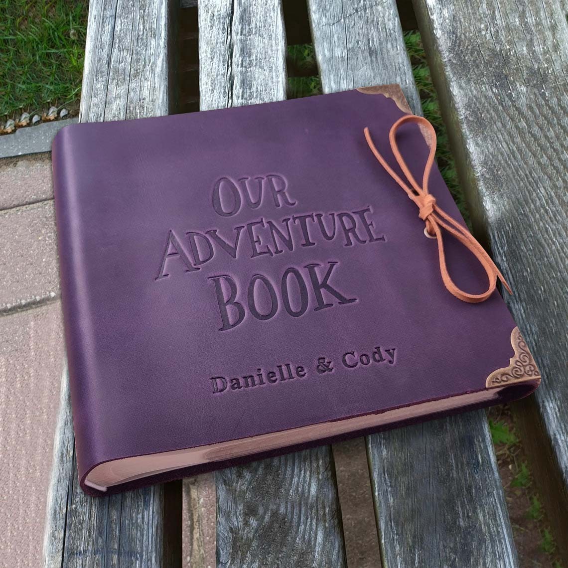 Our Adventure Book Personalized Leather Photo Album For Christmas Valentine's Day Anniversary Gift Ideas