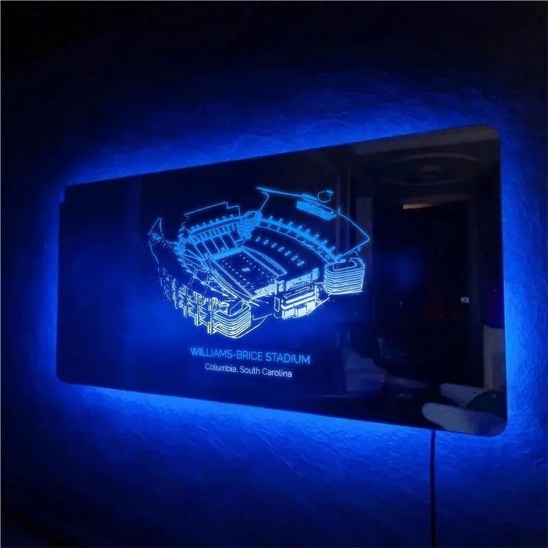 Williams-Brice Stadium Mirror Light Unique Game Day and Christmas Gift for Sports Lovers