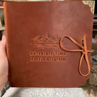 Our Adventure Book Personalized Leather Travel Photo Album For Christmas Valentine's Day Anniversary Gift Ideas