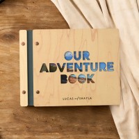 Our Adventure Book Personalized Wood Photo Album For Christmas Valentine's Day Anniversary Gift Ideas