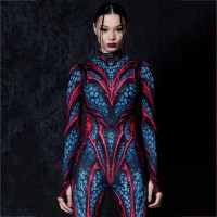 Glow in the Dark Dragon Reptile Costume Bodysuit Unique Gifts for Women Halloween Gift