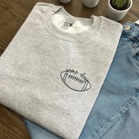 Personalized Game Day Embroidered Sweatshirt Hoodie Shirt Unique Gift for Husband Son