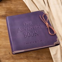 Our Adventure Book Personalized Leather Travel Photo Album For Christmas Valentine's Day Anniversary Gift Ideas