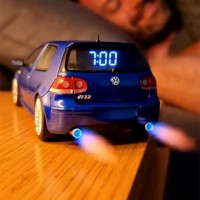 Time Display Sports Car Alarm Clock with Engine Light Glow Unique Valentine's Gift for Car Lovers Bedroom Decor