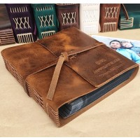 Personalized Genuine Leather Photo Album For Valentine's Day Anniversary Wedding Gift Ideas