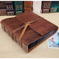 Personalized Genuine Leather Photo Album For Valentine's Day Anniversary Wedding Gift Ideas