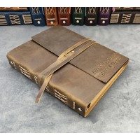 Our Adventure Book Personalized Leather Travel Photo Album For Christmas Valentine's Day Anniversary Gift Ideas