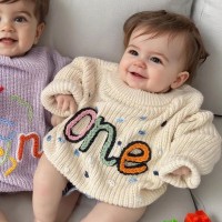 Personalized Hand-Embroidered One Sweater First Birthday Sweater Birthday Gift Ideas