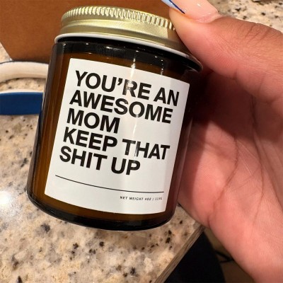Custom Funny Mom Candle Perfect Gift for Mom Grandma Mother's Day Gift Ideas