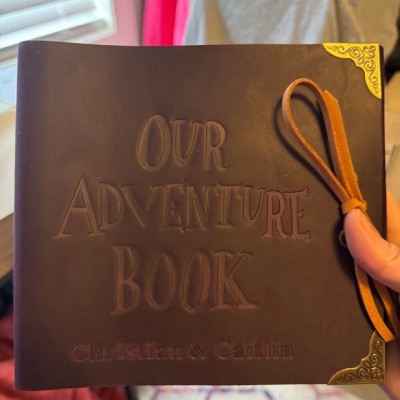 Our Adventure Book Personalized Leather Photo Album For Christmas Valentine's Day Anniversary Gift Ideas