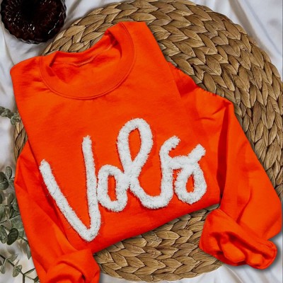 Personalized Chenille Embroidered Team Sport Sweatshirt with Game Day Fuzzy Letter Unique Gift for Game Day