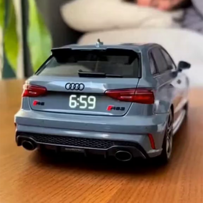 Time Display Sports Car Alarm Clock with Engine Light Glow Unique Valentine's Gift for Car Lovers Bedroom Decor