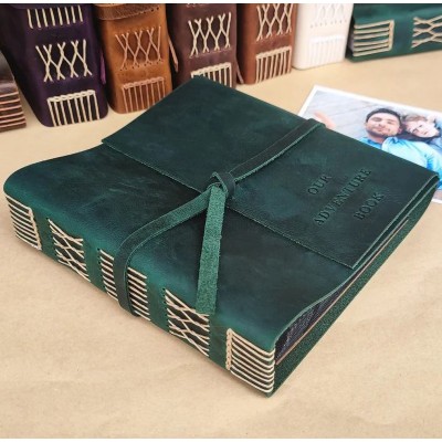 Personalized Genuine Leather Photo Album For Valentine's Day Anniversary Wedding Gift Ideas