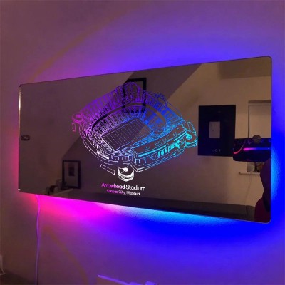 Arrowhead Stadium Mirror Light Unique Game Day and Christmas Gift for Sports Lovers