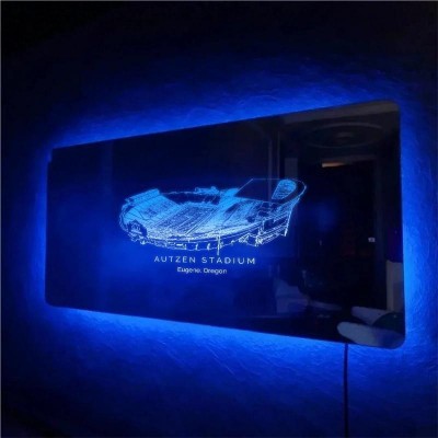 Autzen Stadium Mirror Light Unique Game Day and Christmas Gift for Sports Lovers