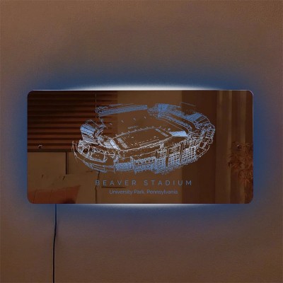 Beaver Stadium Mirror Light Unique Game Day and Christmas Gift for Sports Lovers