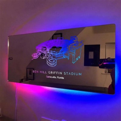Ben Hill Griffin Stadium Mirror Light Unique Game Day and Christmas Gift for Sports Lovers