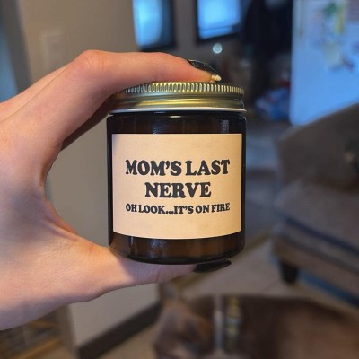 Custom Mom's Last Nerve Candle Perfect Gift for Mom Grandma Mother's Day Gift Ideas