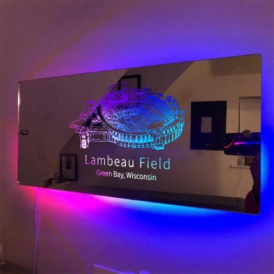 Lambeau Field Stadium Mirror Light Unique Game Day and Christmas Gift for Sports Lovers