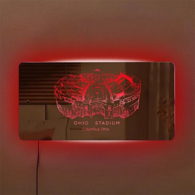 Ohio Stadium Mirror Light Unique Game Day and Christmas Gift for Sports Lovers
