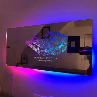 Spartan Stadium Mirror Light Unique Game Day and Christmas Gift for Sports Lovers