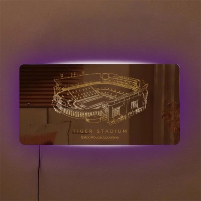 Tiger Stadium Mirror Light Unique Game Day and Christmas Gift for Sports Lovers