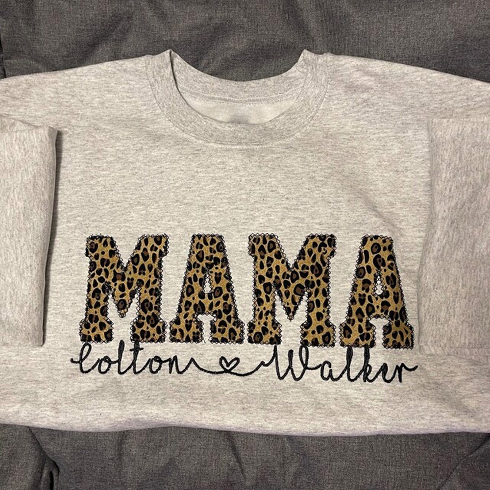 Custom Mama Embroidered Sweatshirt Hoodie With Kids Names Keepsake Gift For Mom Christmas Gift Ideas