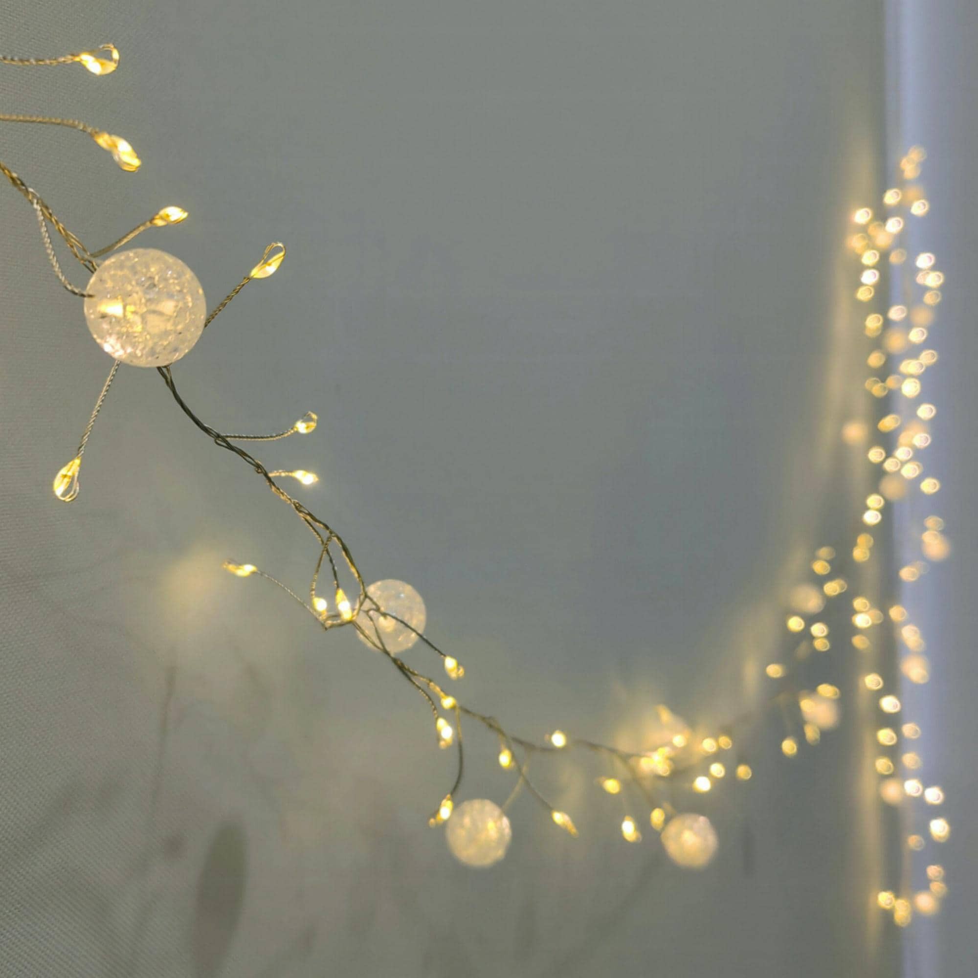 Crystal Ball String Lights LED Fairy Lights for Holiday Home Decor and Winter Nights Christmas Gift Idea
