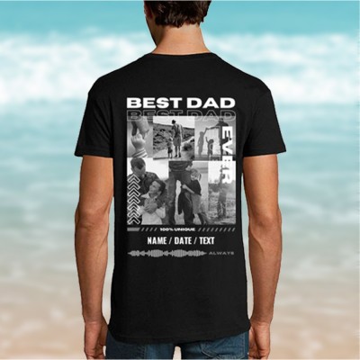Custom BEST DAD EVER Sweatshirt T-Shirt Hoodie with Photos Unique Gifts for Dad Papa Father's Day Gift
