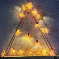Pink Lily Fairy Lights Handmade Romantic String Lights for Bedroom Wedding and Christmas Gift Idea